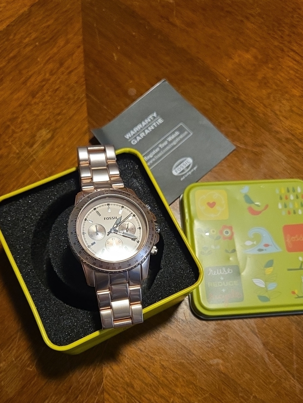 Fossil Rose Gold Tone Women's Chronograph Bracelet Watch